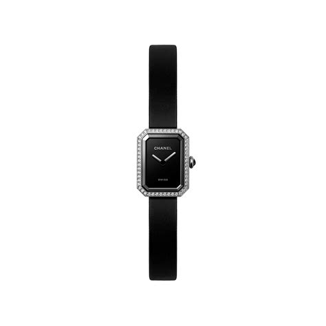 chanel watch rubber strap|Chanel black ribbon watch.